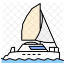 Sail Boat Ocean Icon