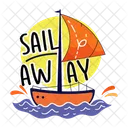 Sail Away Yacht Watercraft Icon