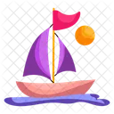 Sailboat Rafting Boat Icon