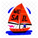 Sailboat We Sail Yacht Icon