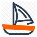 Sailing Boat Sea Coast Icon
