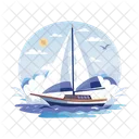 Sailing Sailboat Ship Icon