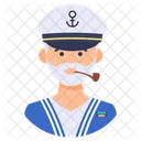Sailor Ship Man Captain Icon