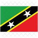 Bandera Pais Saint Kitts Y Nevis Icon