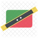 Saint Kitts Y Nevis Bandera Pais Icon