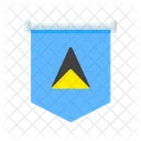 Saint Lucia Rwanda Flag Icon