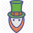 Saint Patricks Face Day Leprechaun Icône