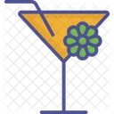 Saint Patricks Lemonade Flower With Glass Cocktail Icon