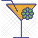 Saint Patricks Lemonade Flower With Glass Cocktail Icône