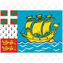 Flagge Land Saint Pierre Und Miquelon Symbol