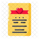 Saint Valentin Salutation Carte Icône