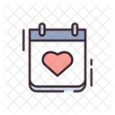 Amour Calendrier Date Icon