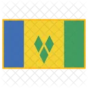 Saint Vincent Flag Country Icon