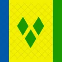 Saint Vincent And The Grenadines Flag Country Icon