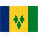 Flagge Land St Vincent Und Die Grenadinen Symbol