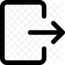 Interface Logout Seta Sair Quadro Sair Logout Retangulo Direita Ícone