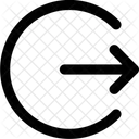 Interface Logout Circle Seta Entrar Direita Ponto Logout Circle Ícone