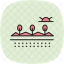 Saisonale Landwirtschaft Grundstuck Saisonal Landwirtschaft Symbol