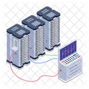 Alojamiento De Servidores Alojamiento De Bases De Datos Sala De Bases De Datos Icono