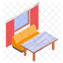 Sala De Estar Dormitorio Sofa Icon