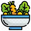 Salad Bowl Salad Vegetable Icon