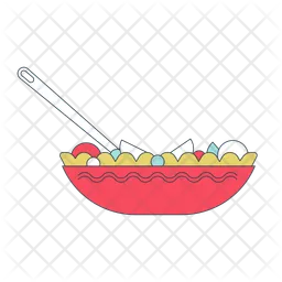 Salad bowl with fork  Icon