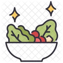 Salad in bowl  Icon