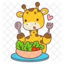 Salade de bébé girafe  Icône