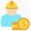 Salario Trabajador Mano De Obra Icono