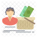 Salario de empleado  Icono