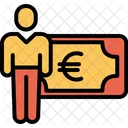 Salario en euros  Icono