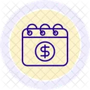 Icono De Circulo De Color Del Mes De Salario Icon