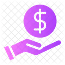 Salary Money Hand Icon