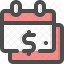 Calendar Payment Day Time Is Money Icon