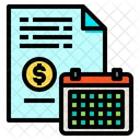 File Money Calendar Icon