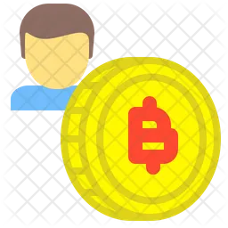 Salary in bitcoin  Icon