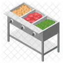 Salatbuffet Geschnittenes Gemuse Frisches Gemuse Icon