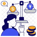 Saldo Monetario Valor De La Moneda Saldo De La Moneda Icono