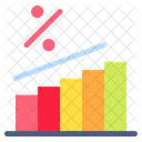 Sale Analysis Percentage Bar Chart Icon