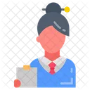 Sale Assistant Assistant Female Employee Icon
