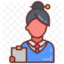 Sale Assistant Assistant Female Employee Icon