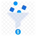 Conversion Funnel Money Filter Digital Conversion Icon