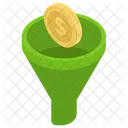 Sale Funnel Dollar Coins Filter Funnel Converting Coins Icon