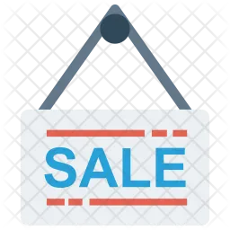 Sale hanging board  Icon