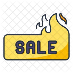 Sale Tag Flame  Icon