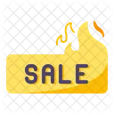 Sale Tag Flame  Icon
