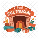 Sale Treasure Garage Warehouse Icon