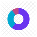 Doughnut Graph Donut Chart Monthly Revenue Trend Icon