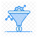 Sales Funnel Marketing Filtration Finance Funnel Icon