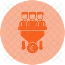 Sales Pipeline Deal Tracking Conversion Process Icon